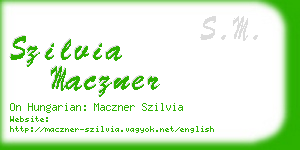 szilvia maczner business card